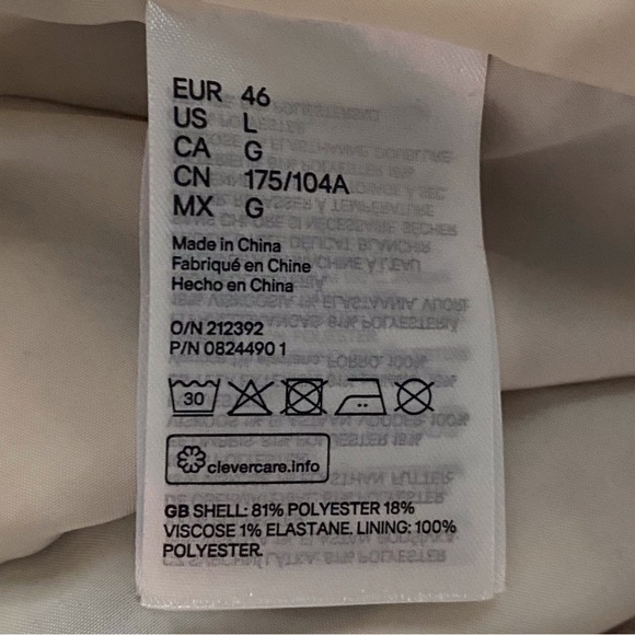 H&M Double Breasted Blazer Woman Large Plaid Boxy Oversized Lined Preppy Office - Picture 9 of 15